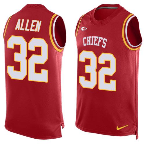Nike Chiefs #32 Marcus Allen Red Team Color Men's Stitched NFL Limited Tank Top Jersey - Click Image to Close
